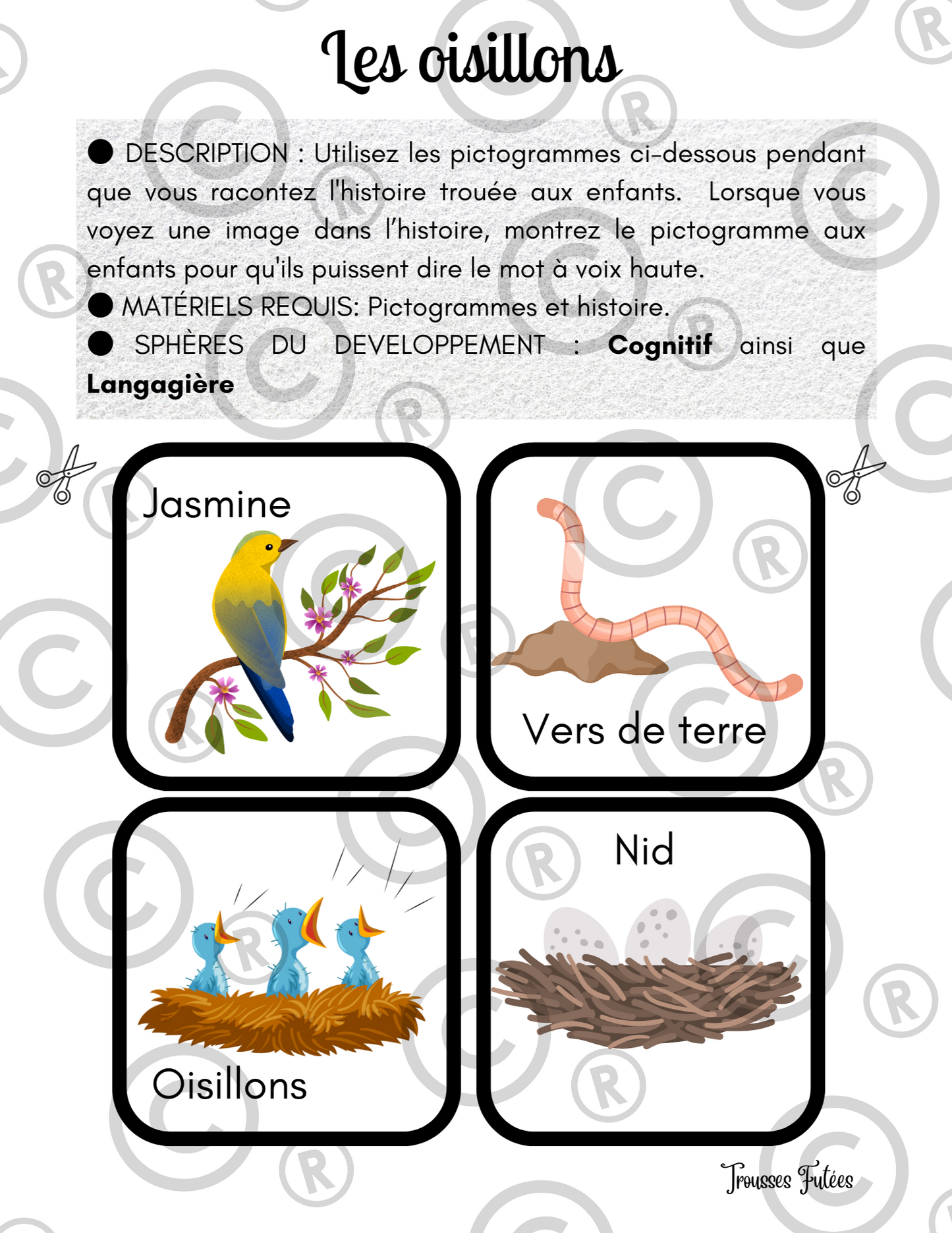 Trousse éducative Les oiseaux PDF - Activités imprimables préscolaire/maternelle