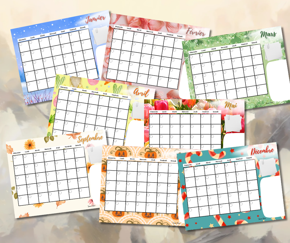 Trousse d'organisation Le Calendrier intemporel à imprimer