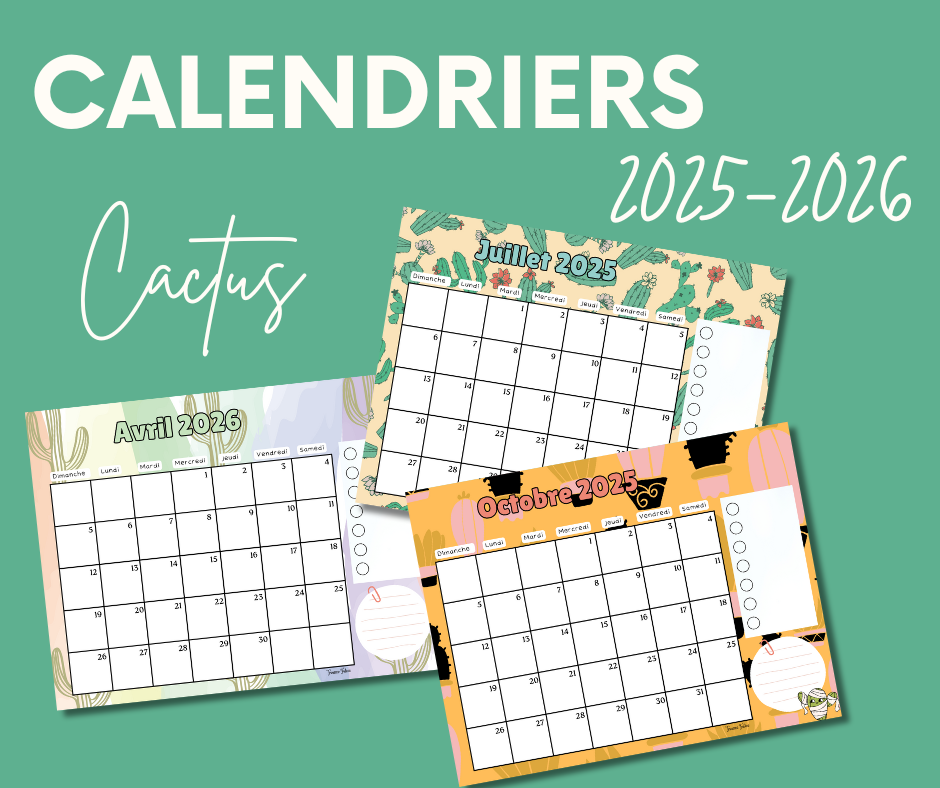 Calendrier juillet 2025 à juillet 2026