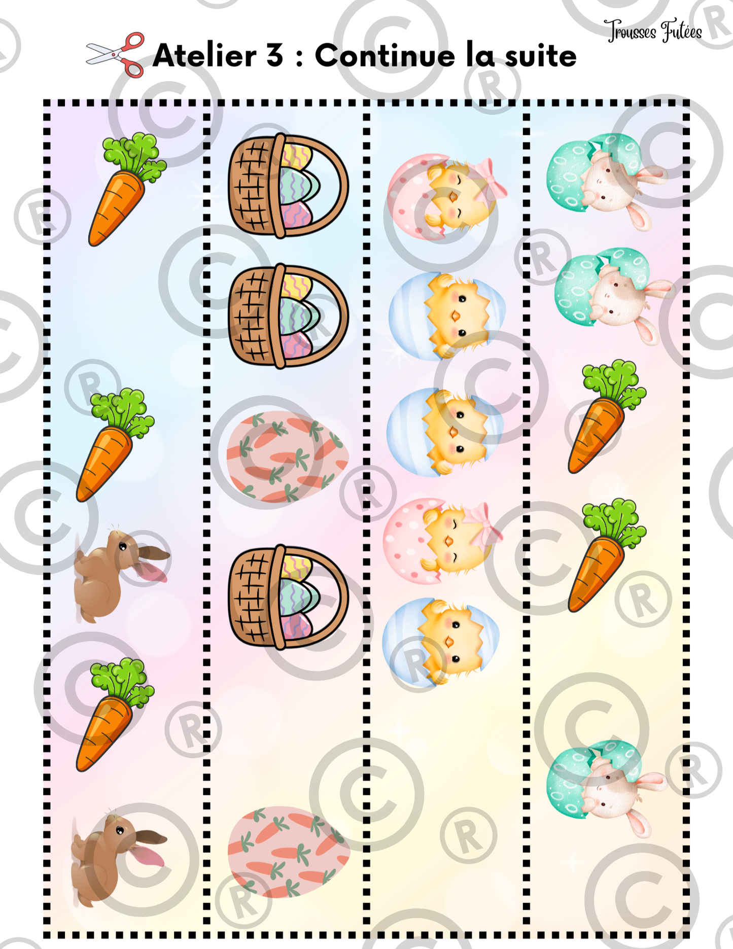 10 ateliers à plastifier pour Pâques (PDF) - Activités imprimables préscolaire / maternelle