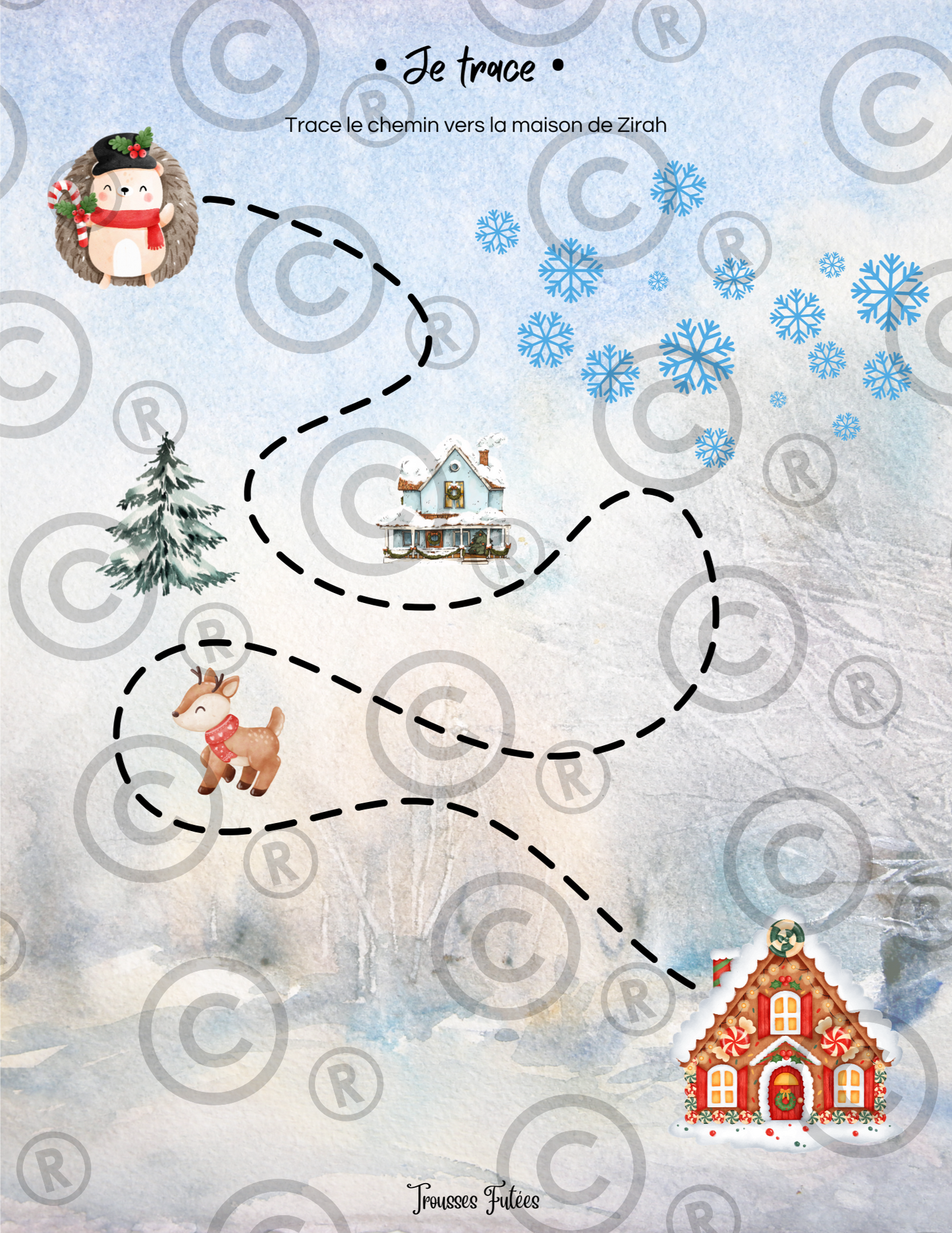 Le Noël de Zirah l'hérisson - Histoire et activités - 33 pages