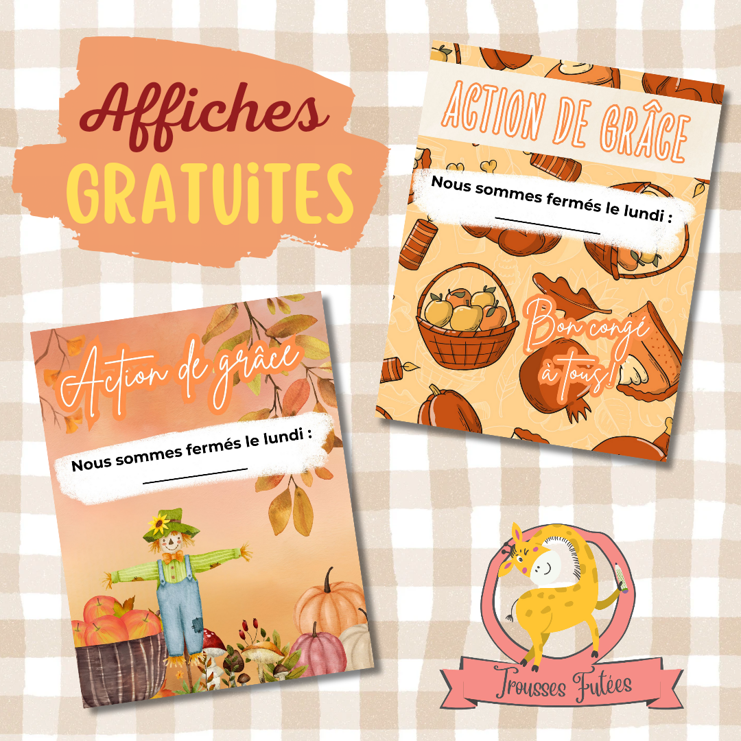 Affiches gratuites - Action de grâce