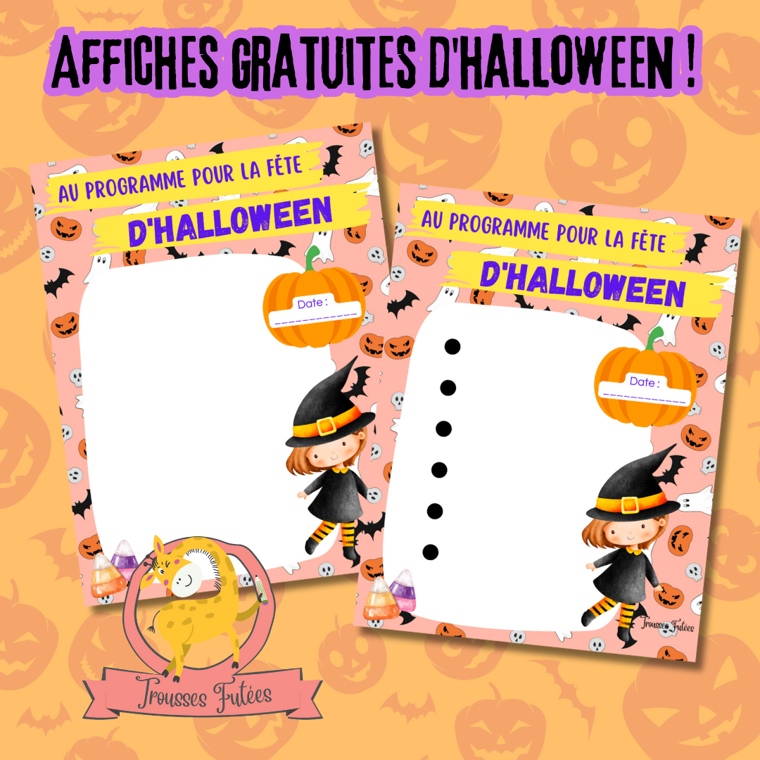 Affiches gratuites : programmation d’Halloween