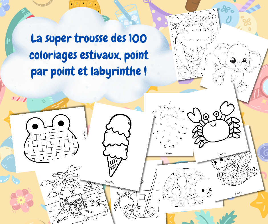 Super trousse des 100 coloriages d'été