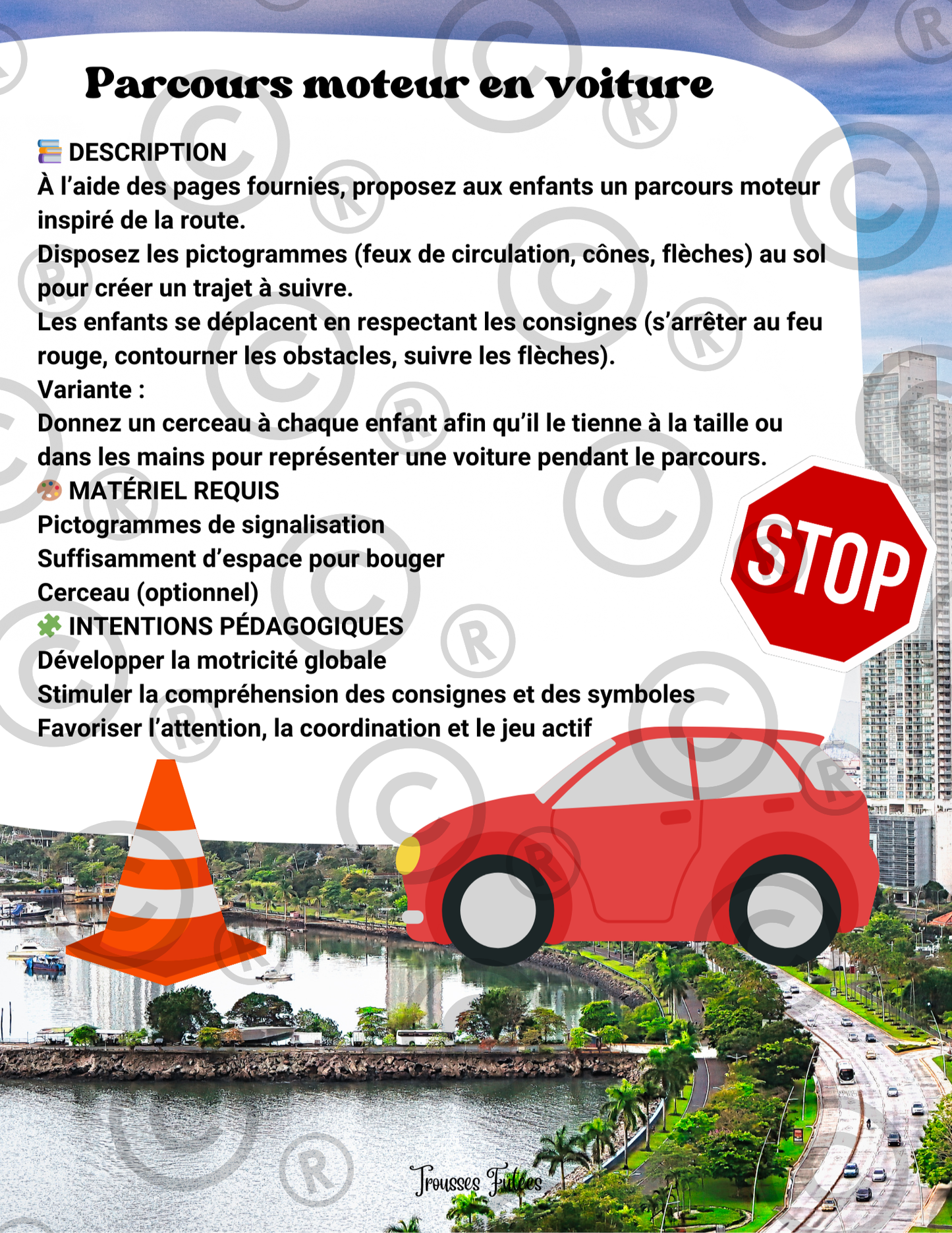 Trousse éducative Les moyens de transport- Activités imprimables 1-5 ans (PDF)