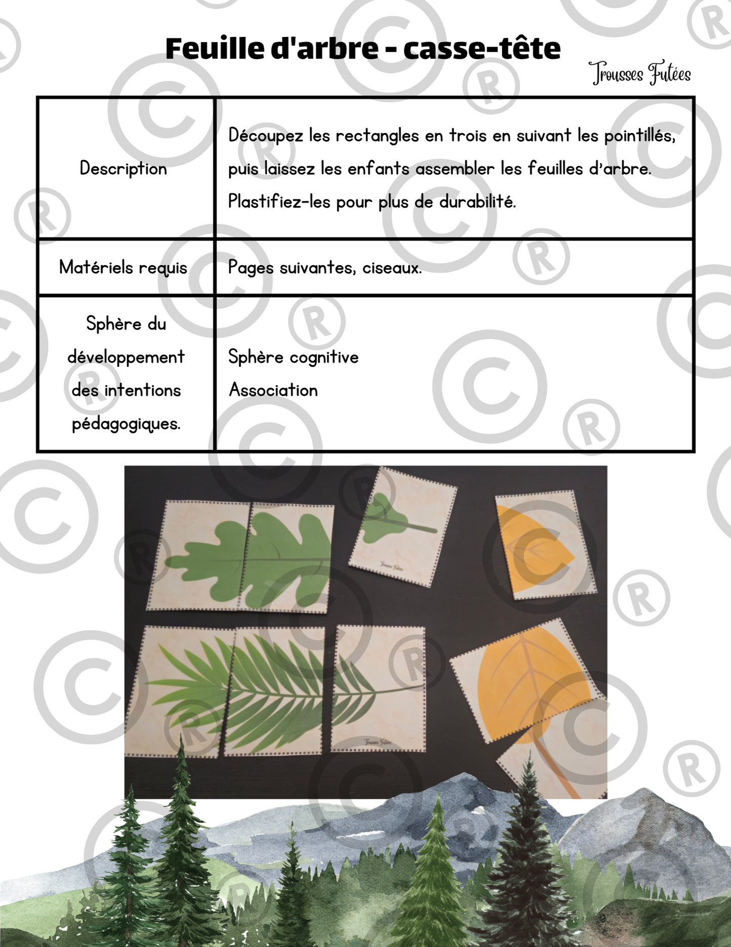 Les arbres - 45 pages