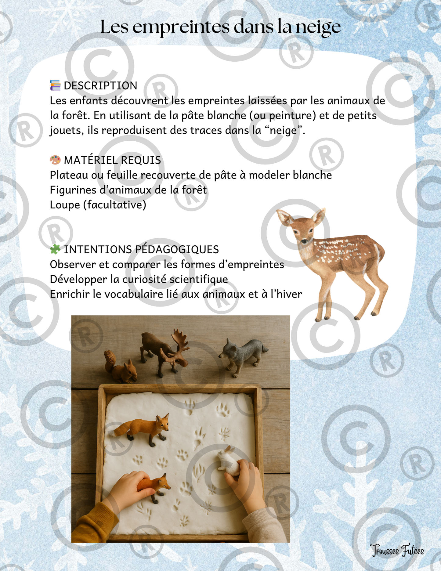 Trousse éducative La Forêt en Hiver PDF - Activités imprimables 1-6 ans