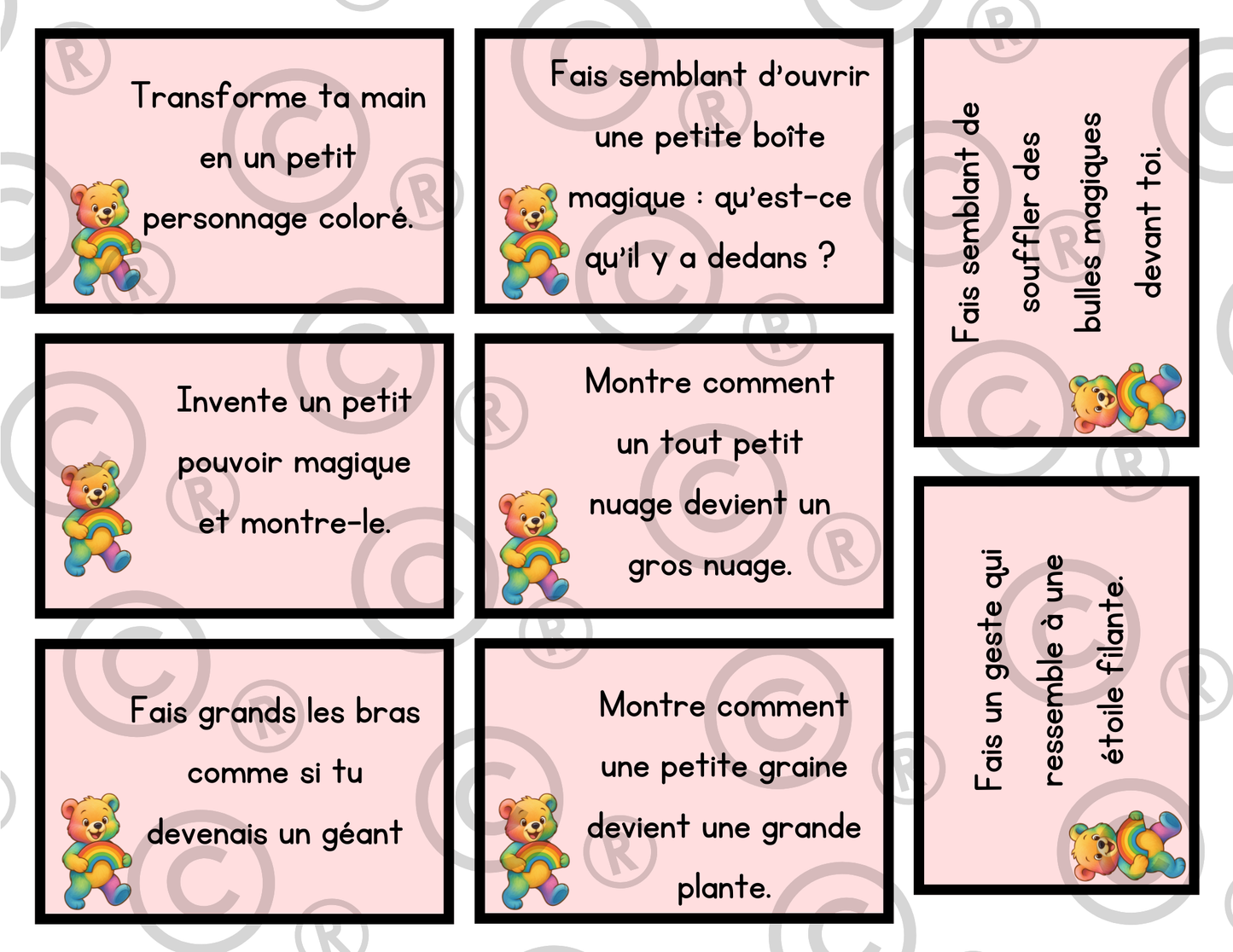 Jeu de table à imprimer PDF - Le jeu du Royaume des Nuages - Préscolaire/maternelle
