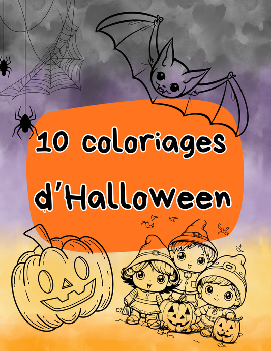10 coloriages d'Halloween GRATUIT
