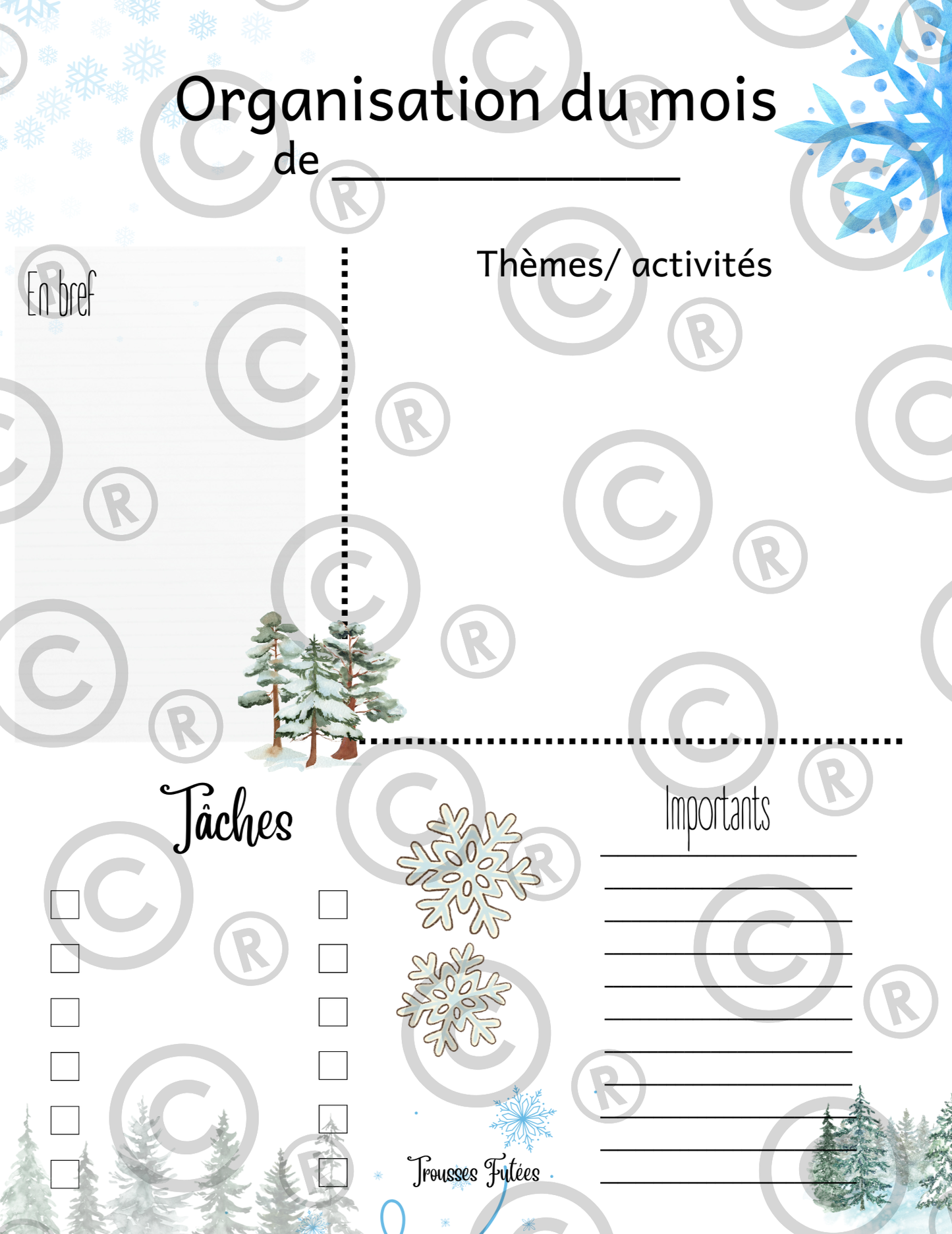Trousse éducative La Forêt en Hiver PDF - Activités imprimables 1-6 ans