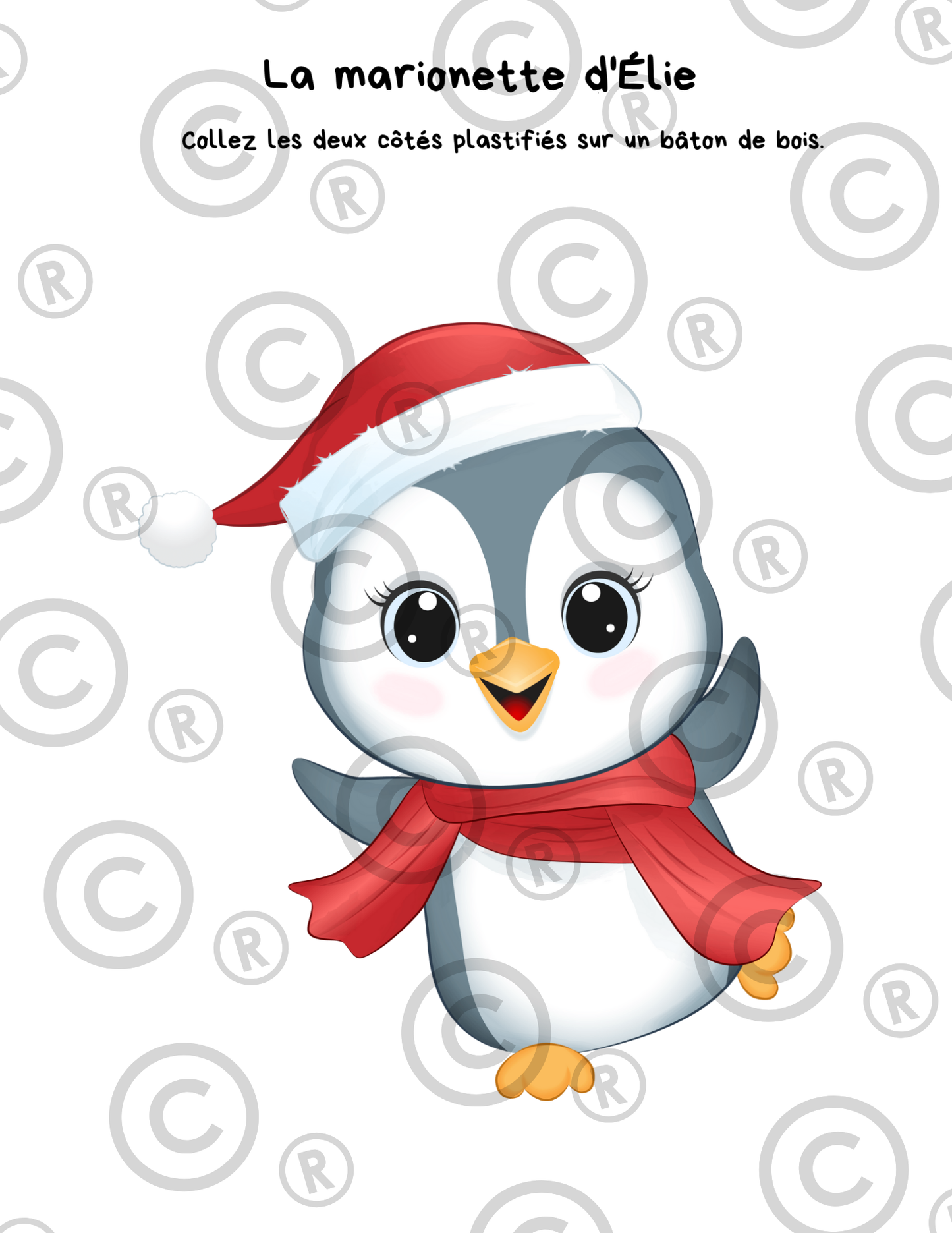 La trousse de l'avent avec Élie le pingouin