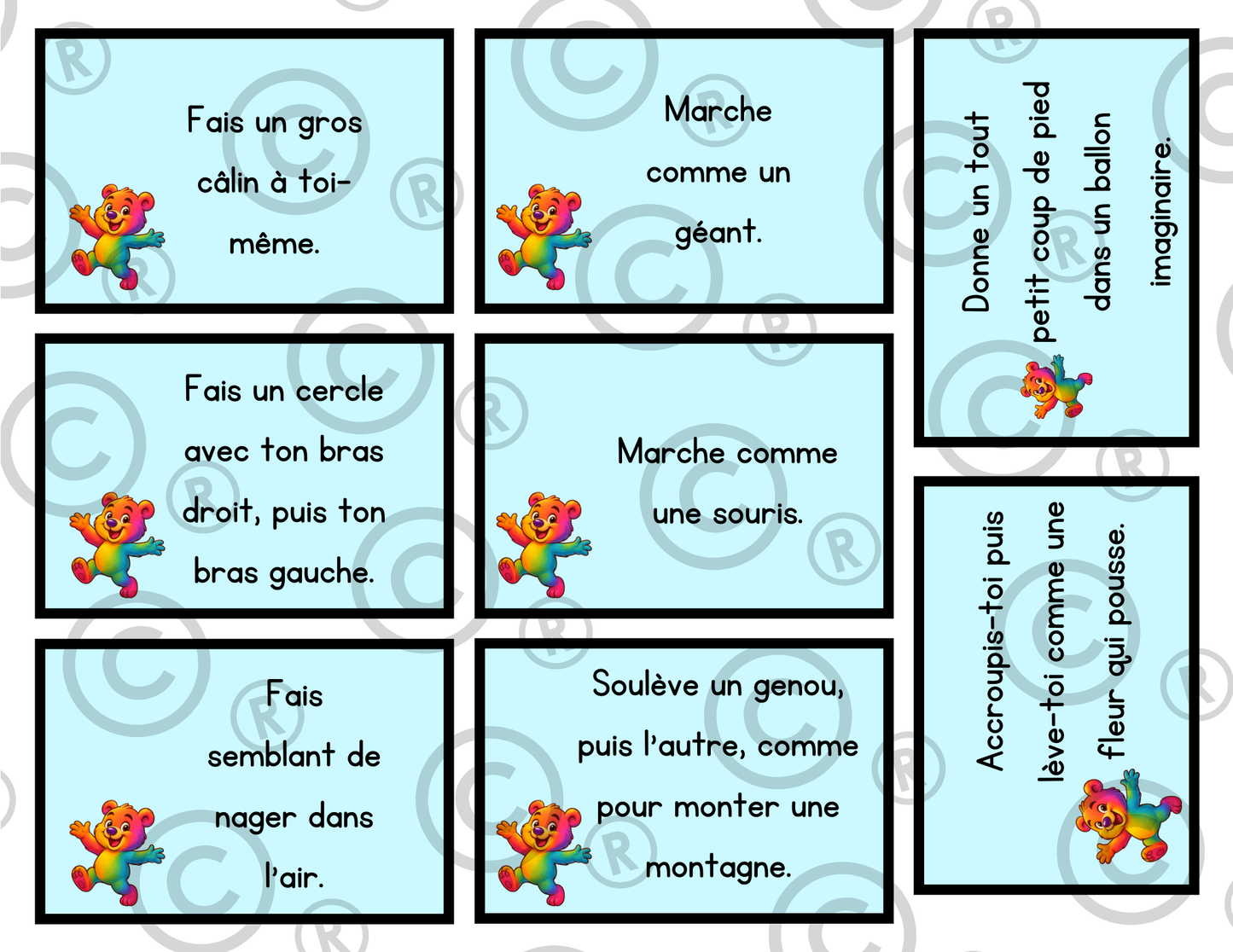 Jeu de table à imprimer PDF - Le jeu du Royaume des Nuages - Préscolaire/maternelle