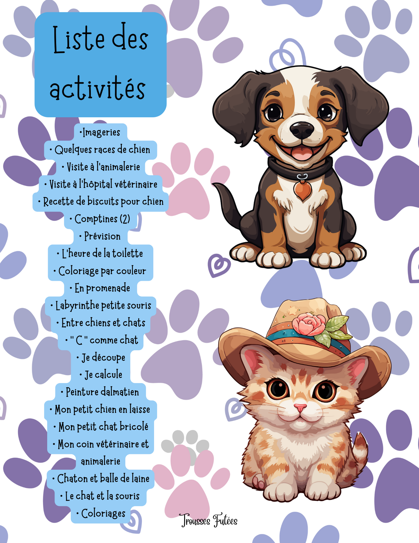 Les animaux de compagnie - 40 pages