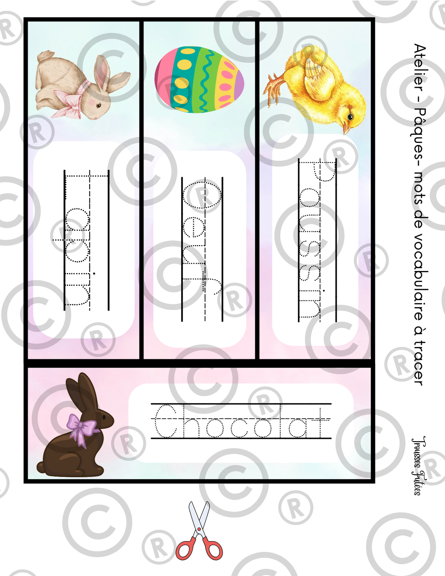 10 ateliers à plastifier pour Pâques (PDF) - Activités imprimables préscolaire / maternelle