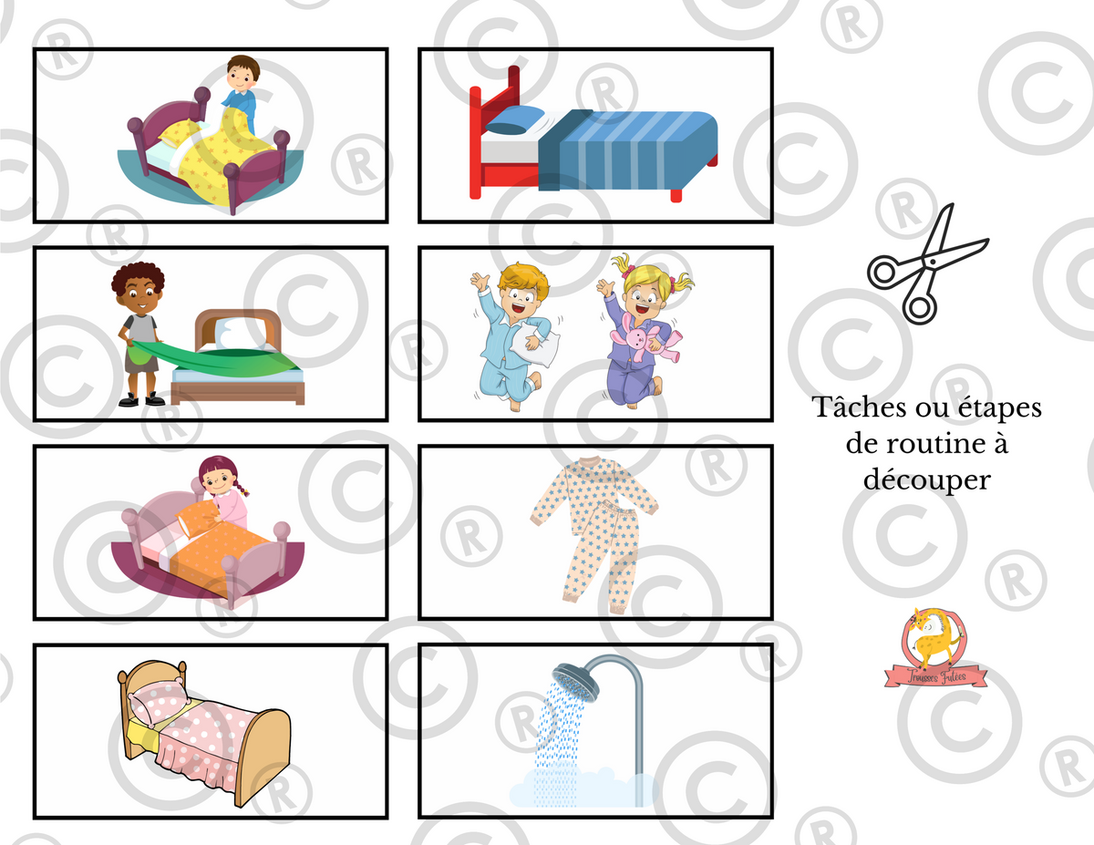 Train Routine Home Day Le petit train de routine - 17 pages – Trousses Futées
