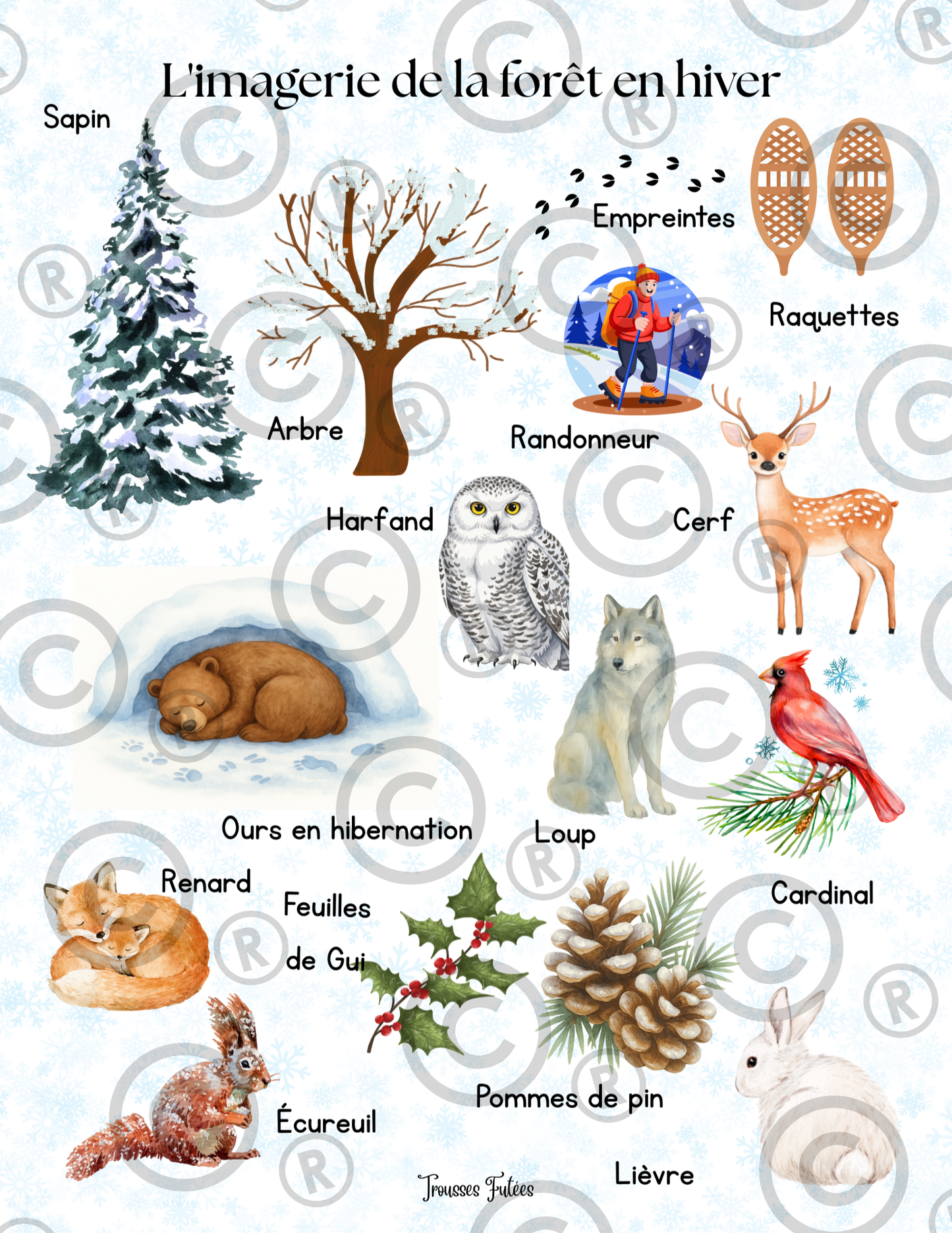 Trousse éducative La Forêt en Hiver PDF - Activités imprimables 1-6 ans