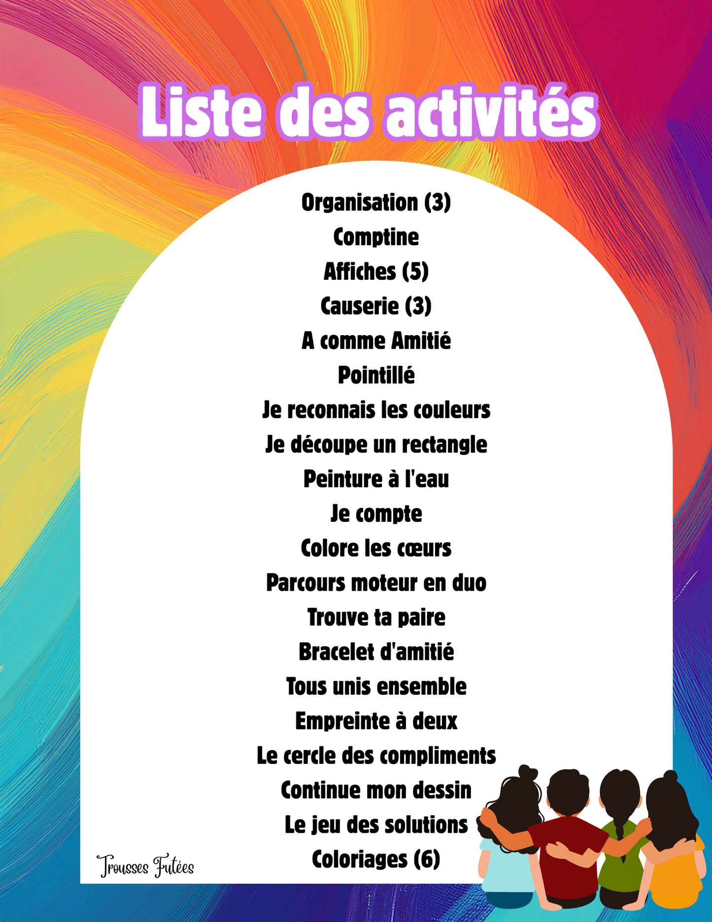 Trousse Éducative PDF L'amitié et le Partage - Activités imprimables 1-6 ans