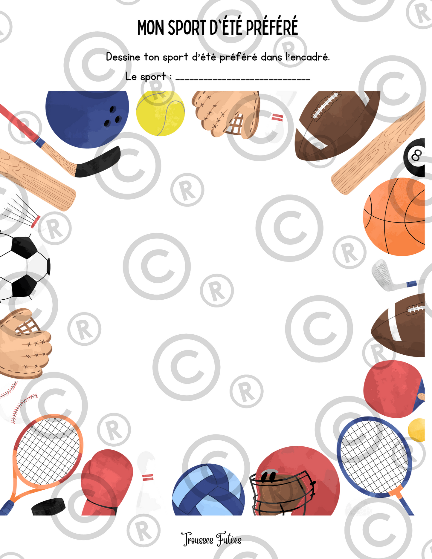 Les sports d'été - 40 pages