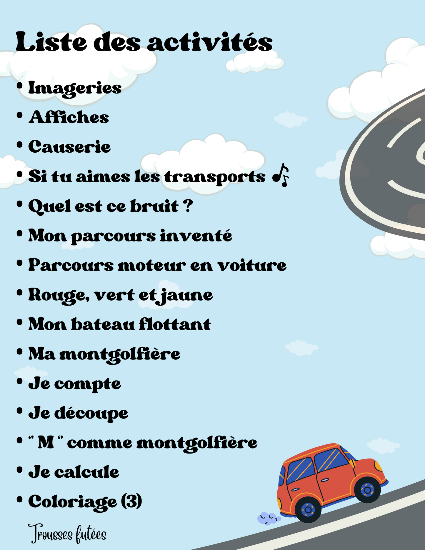 Les moyens de transport - 31 pages