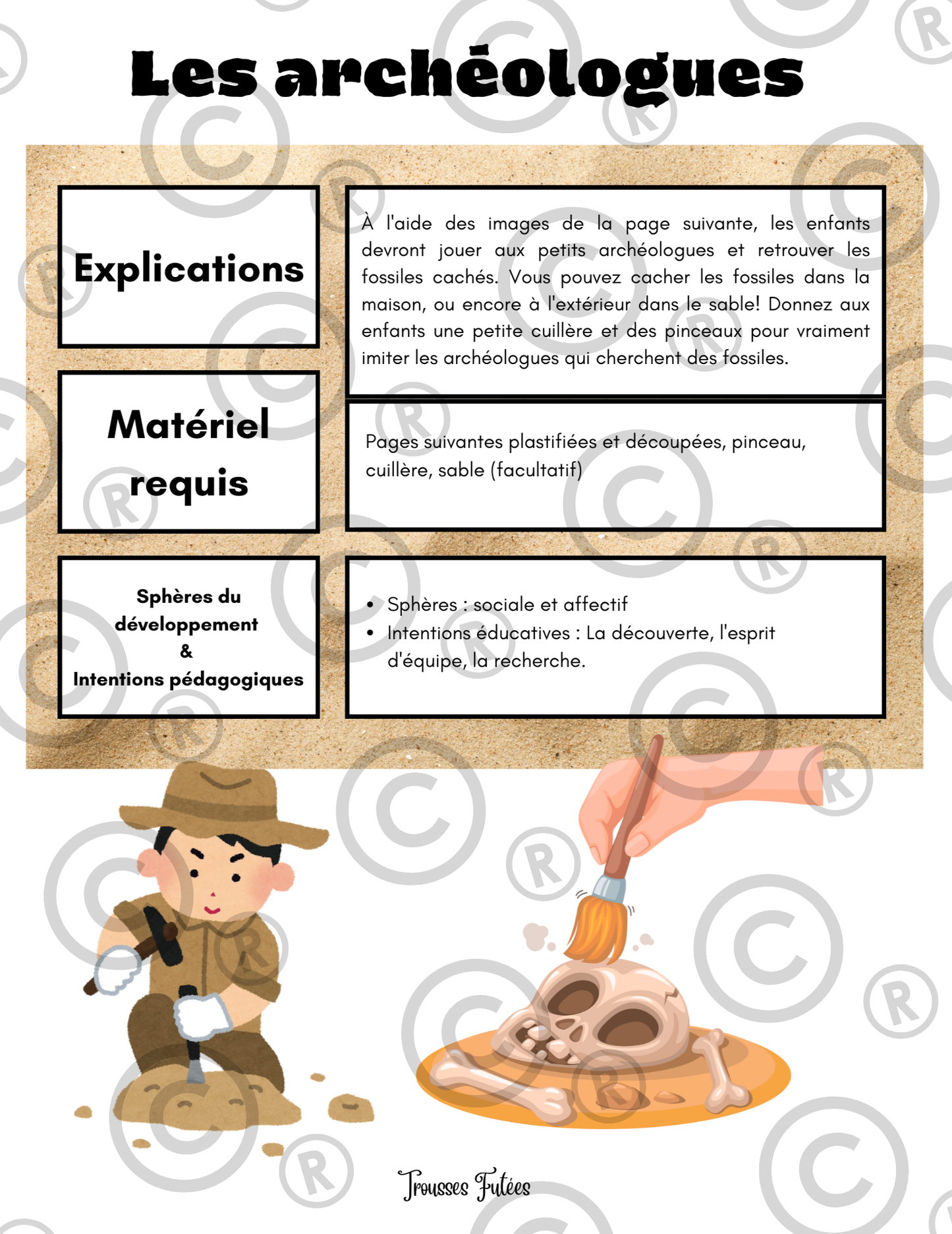 Trousse Éducative Les Dinosaures PDF - Activités imprimables pour les 1-6 ans