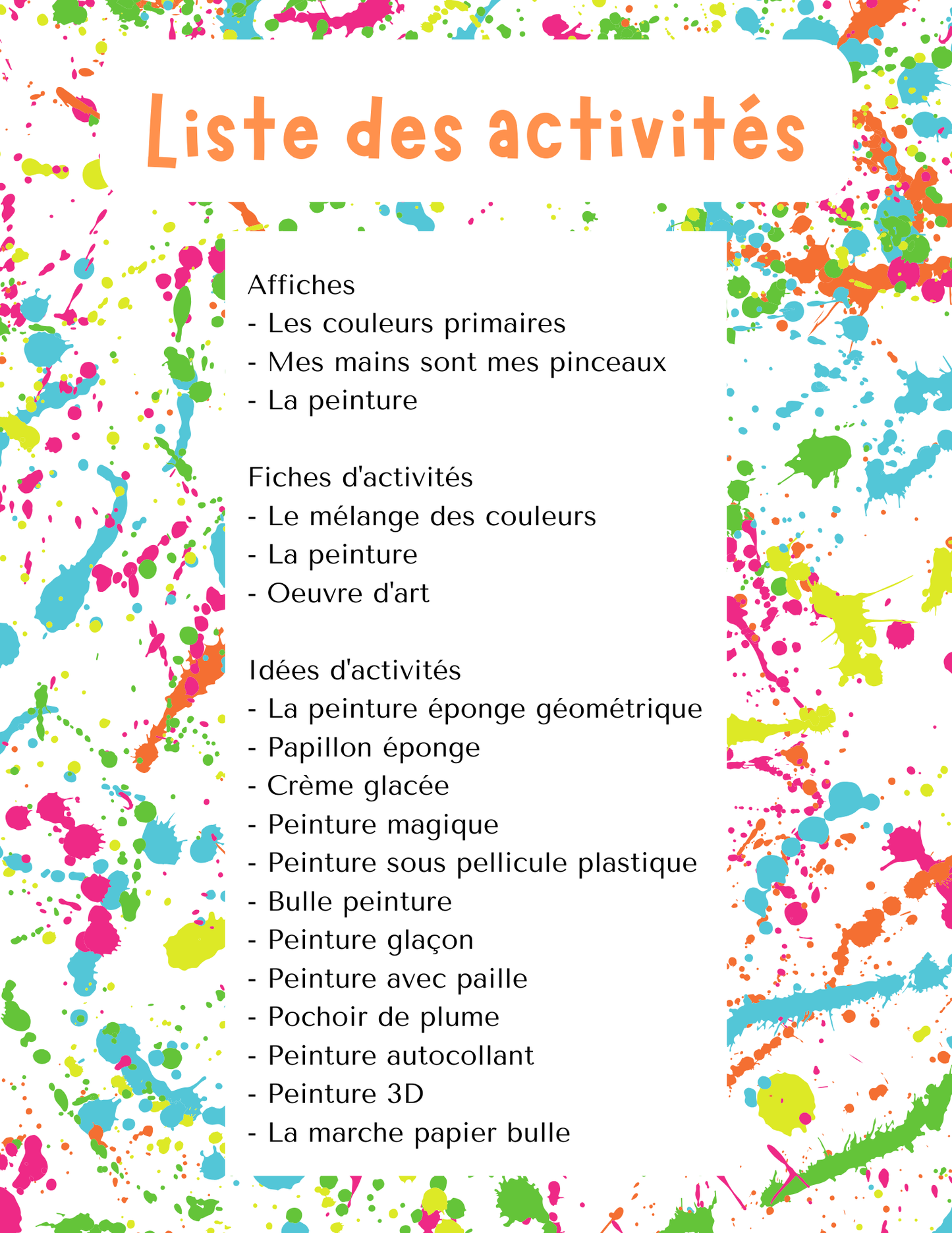 Mini trousse Je découvre la peinture - 21 pages