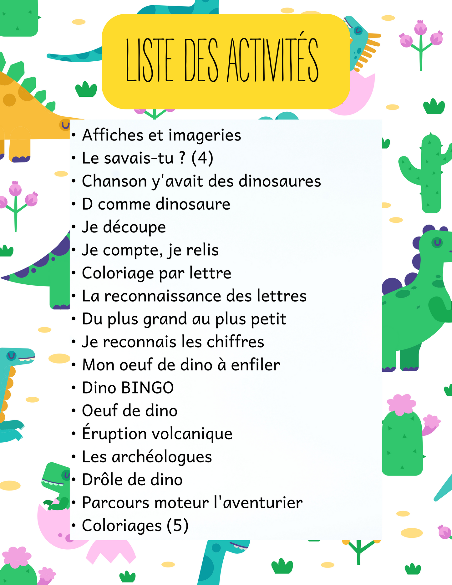 Les dinosaures - 50 pages