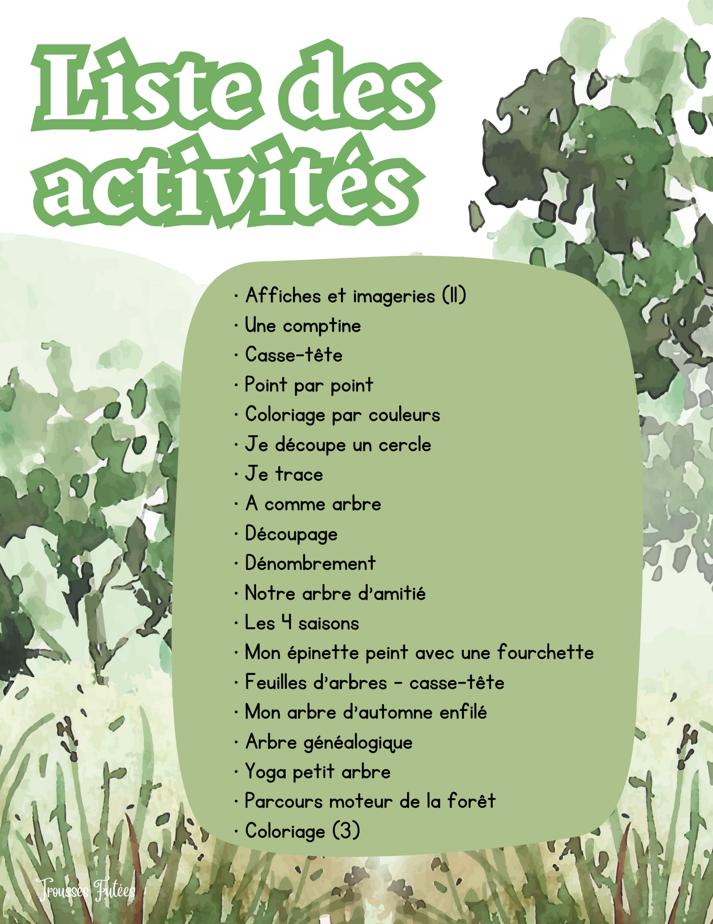 Les arbres - 45 pages