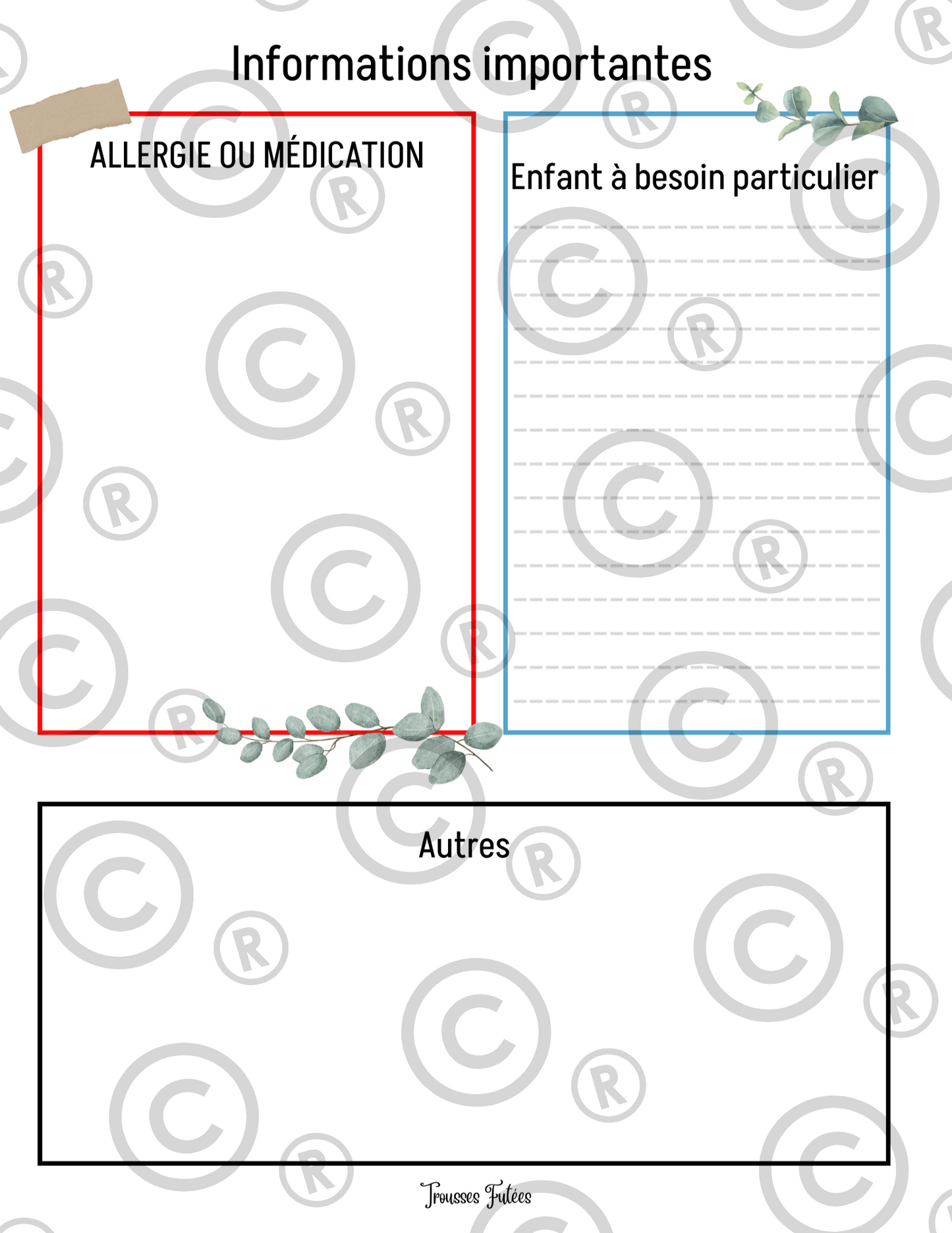 La mini trousse pour la remplaçante - 18 pages