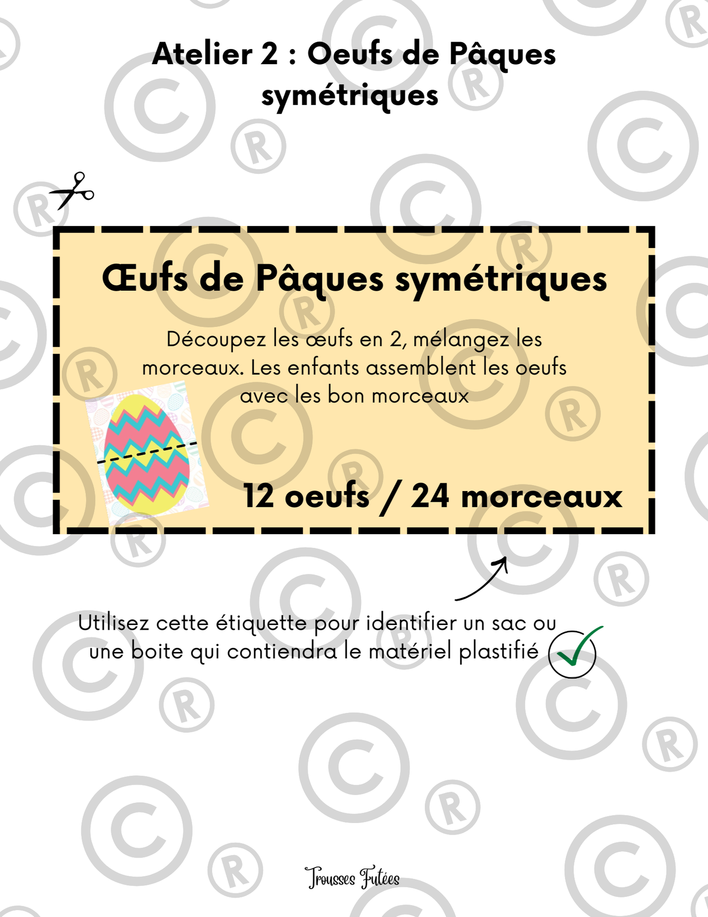 10 ateliers à plastifier pour Pâques (PDF) - Activités imprimables préscolaire / maternelle