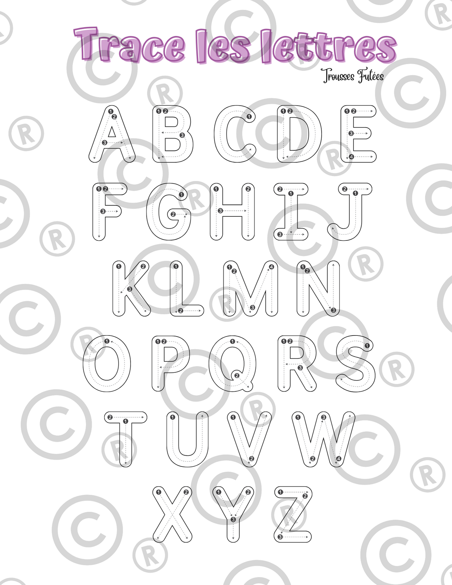 Mini trousse  L'alphabet - 52 pages
