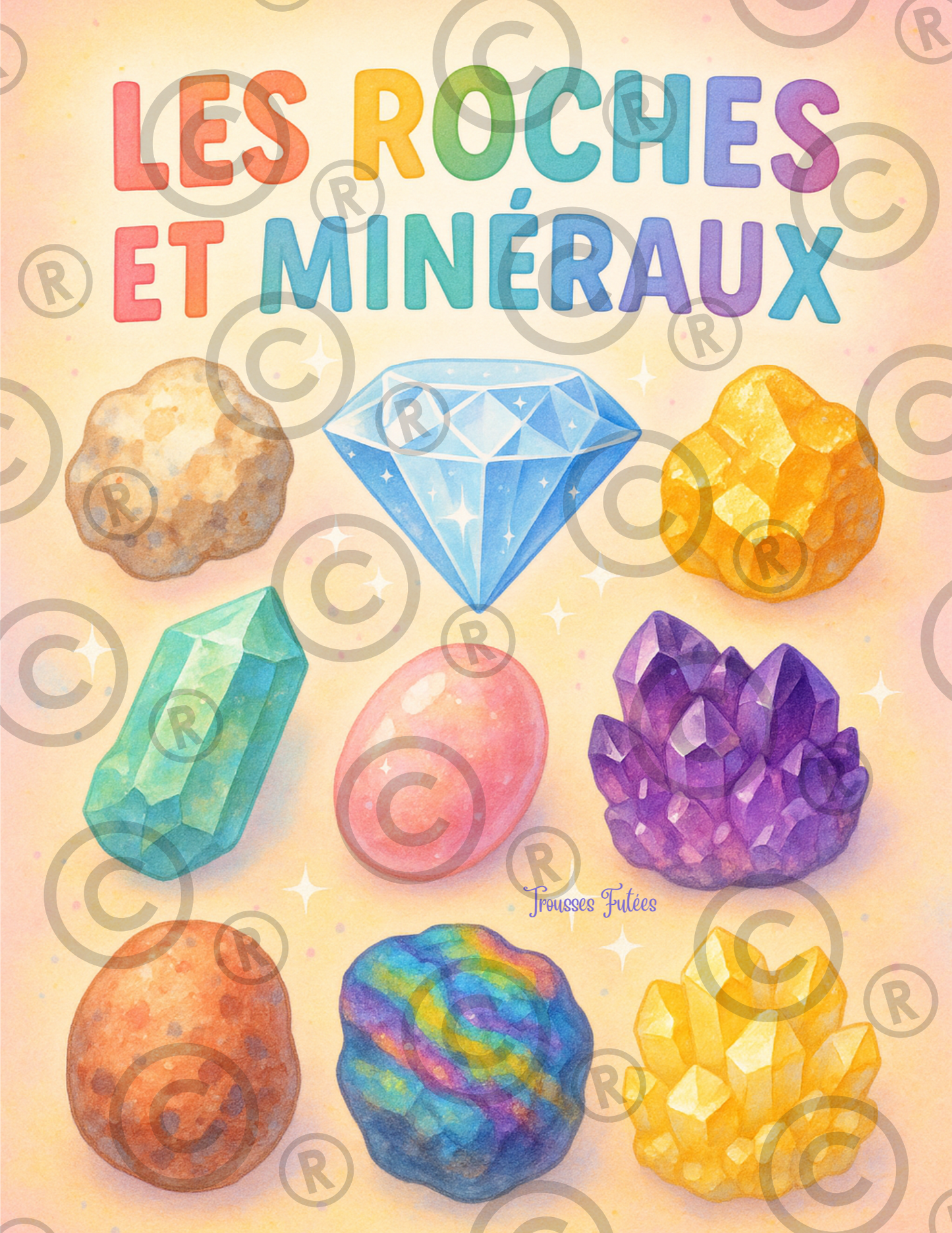 La trousse des roches et minéraux - 40 pages