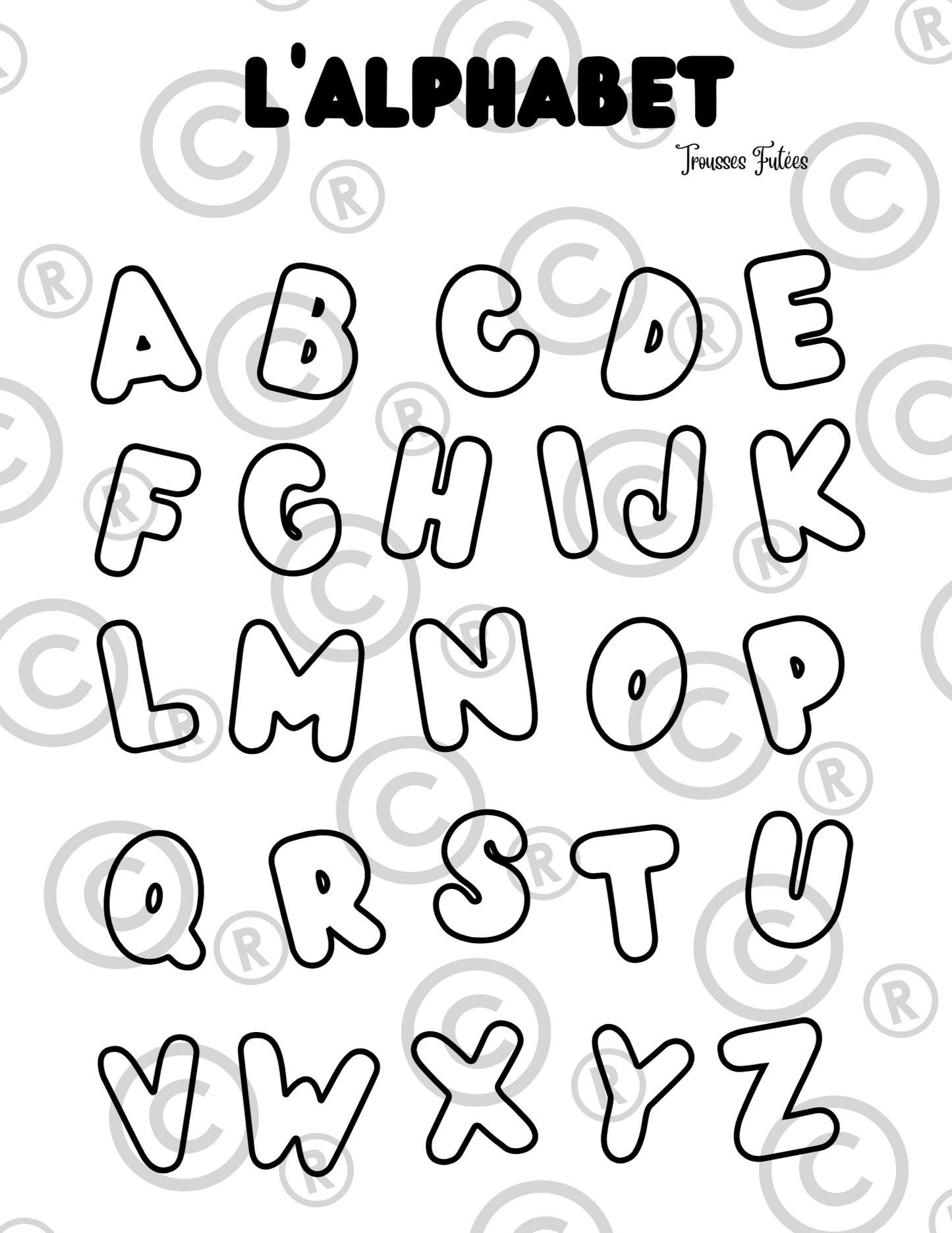 Mini trousse  L'alphabet - 52 pages