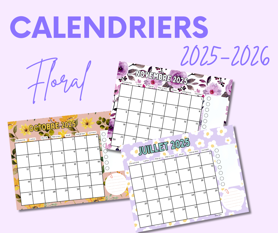 Calendrier juillet 2025 à juillet 2026