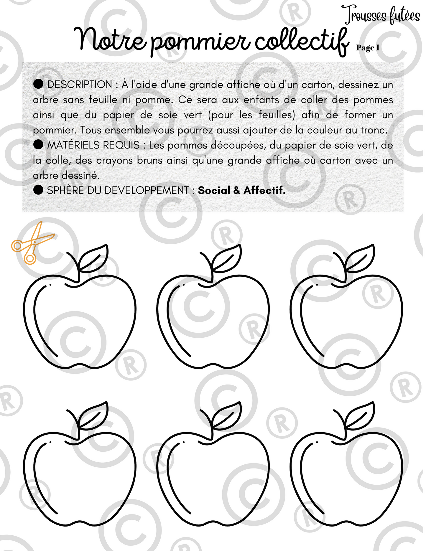 Les pommes - 45 pages