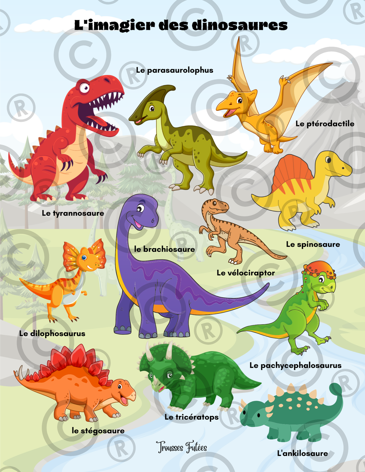 Trousse Éducative Les Dinosaures PDF - Activités imprimables pour les 1-6 ans