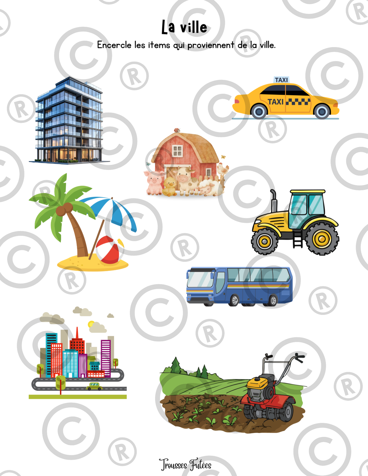 Trousse éducative La Ville PDF - Activités préscolaire/maternelle