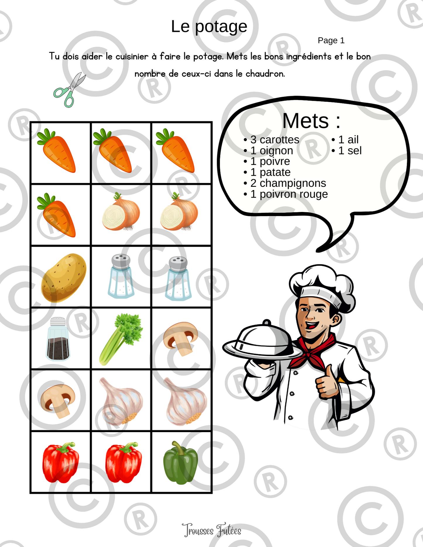 Apprenti cuisinier - 40 pages