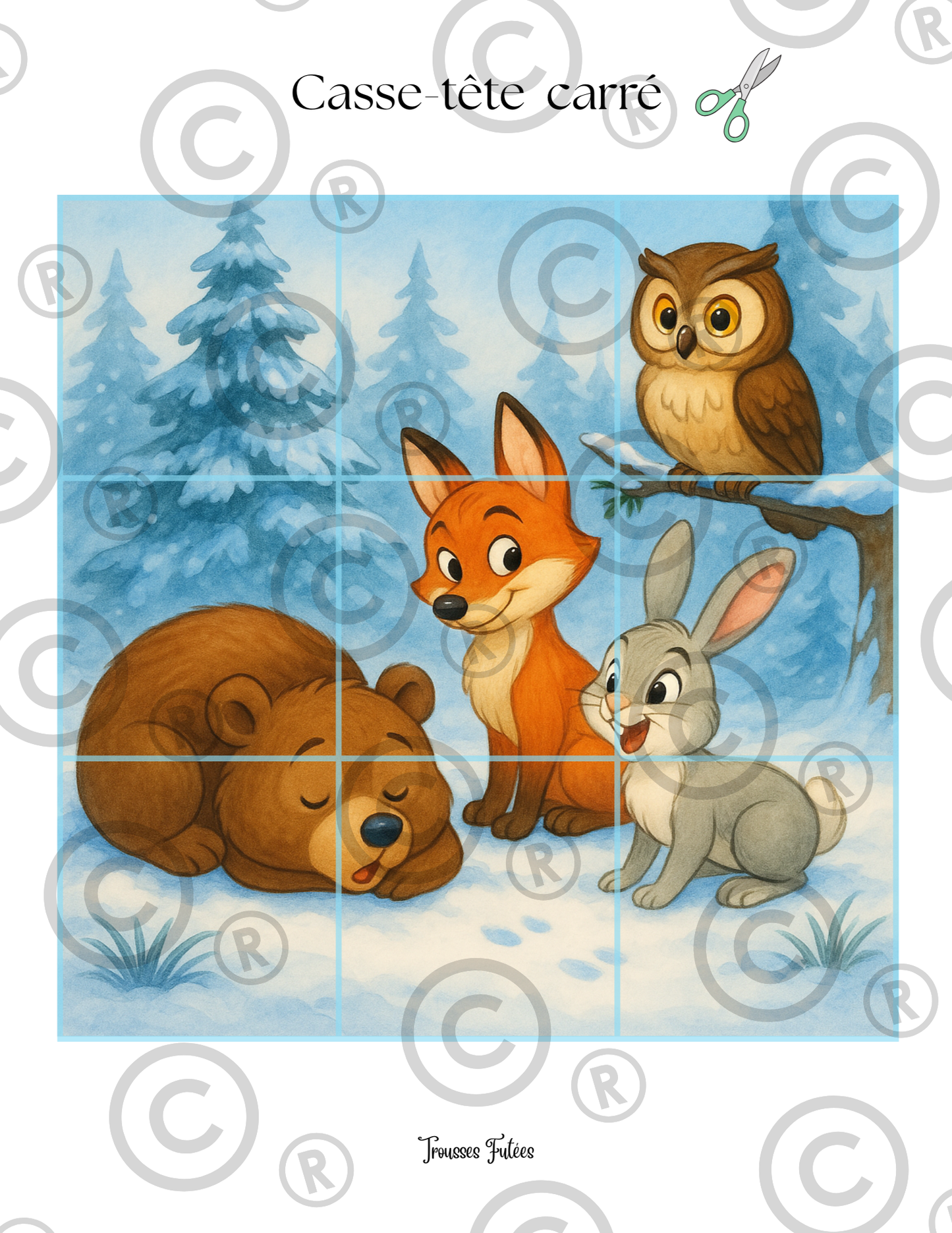 Trousse éducative La Forêt en Hiver PDF - Activités imprimables 1-6 ans
