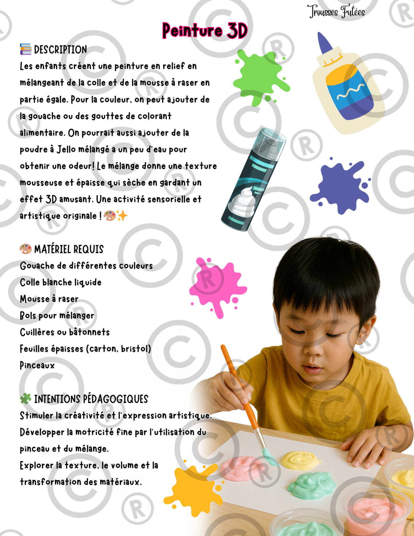 Mini trousse Je découvre la peinture - 21 pages