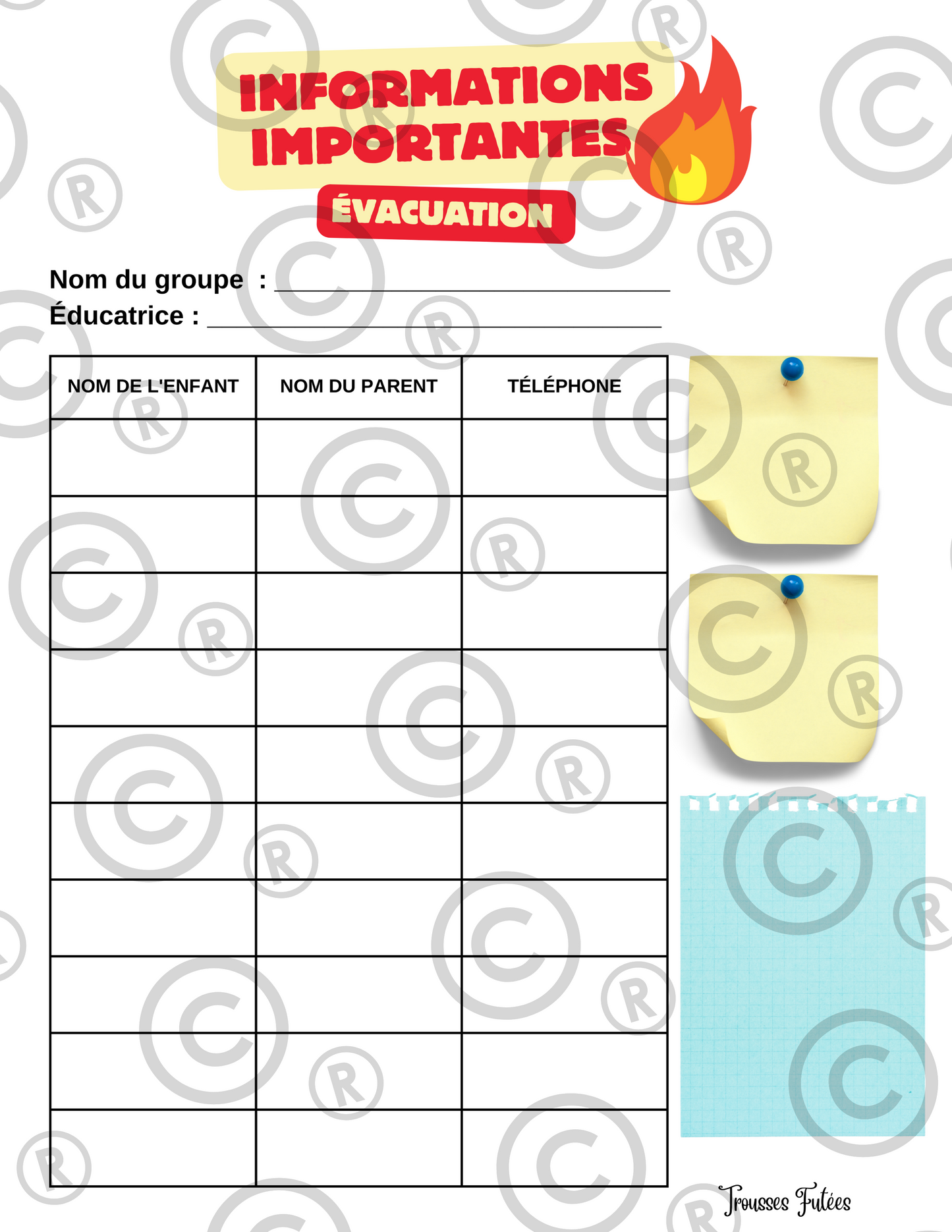 Trio Sécurité - Promotion - Trousses éducatives pour la petite enfance