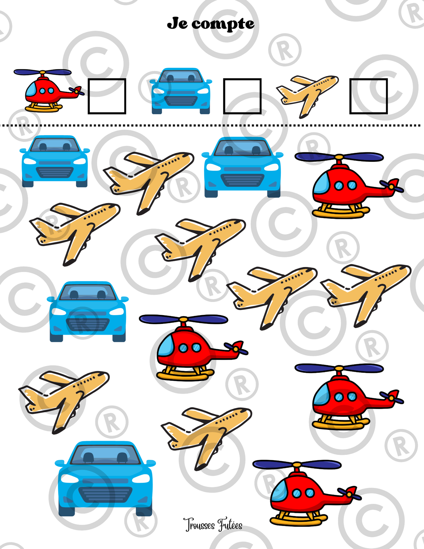 Trousse éducative Les moyens de transport- Activités imprimables 1-5 ans (PDF)