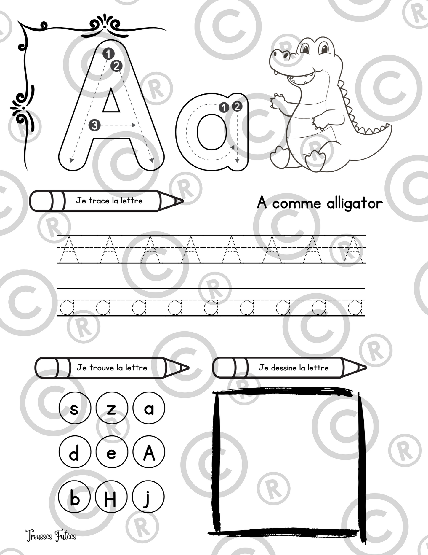 Mini trousse  L'alphabet - 52 pages