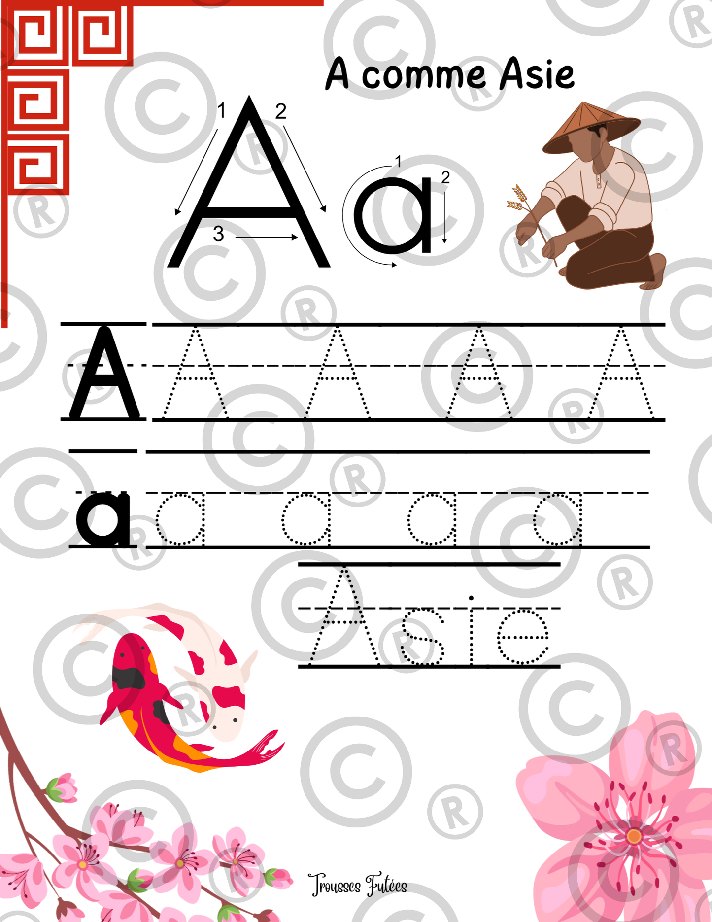 Trousse éducative l'Asie - Activités imprimables 1-6 ans (PDF)