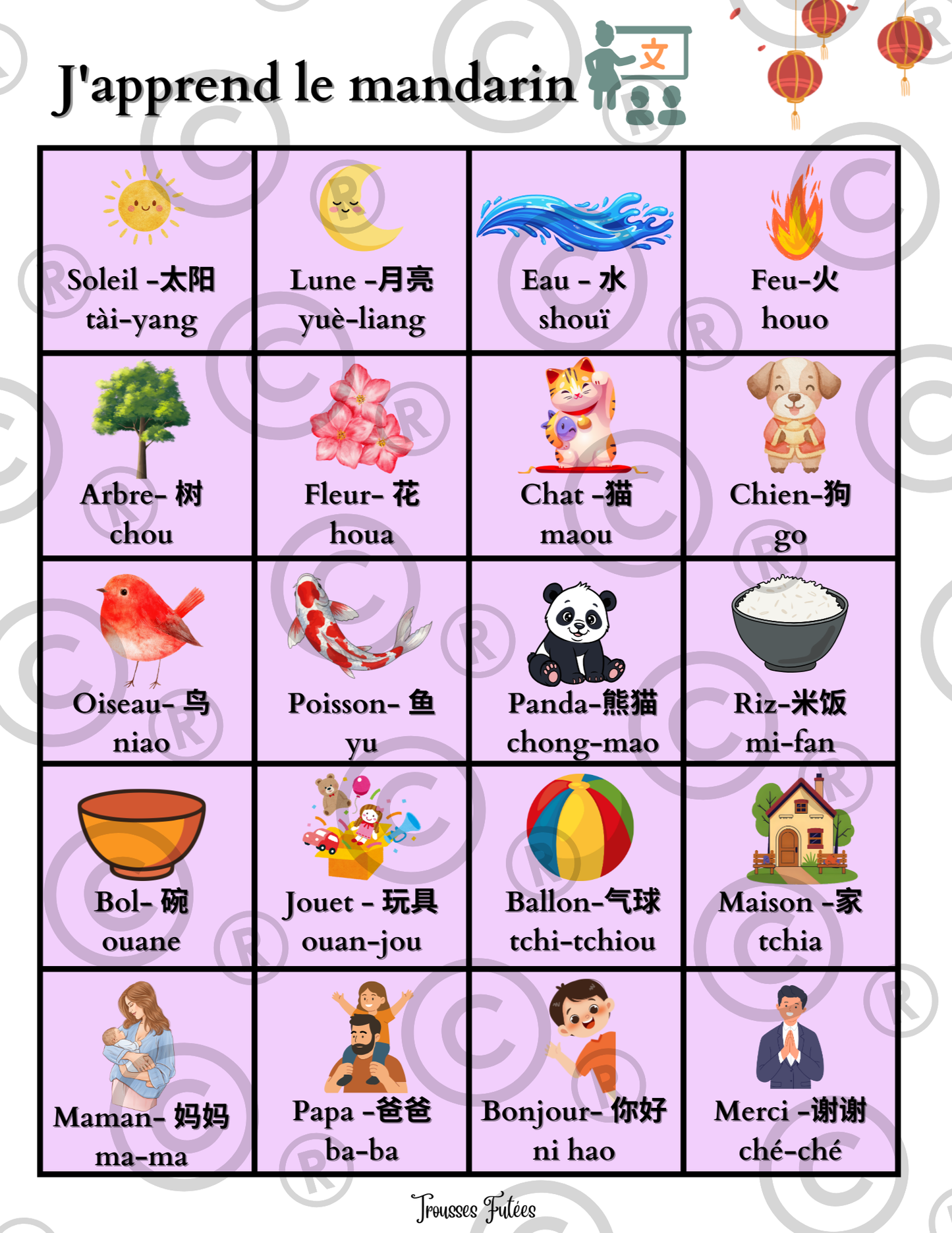Trousse éducative l'Asie - Activités imprimables 1-6 ans (PDF)