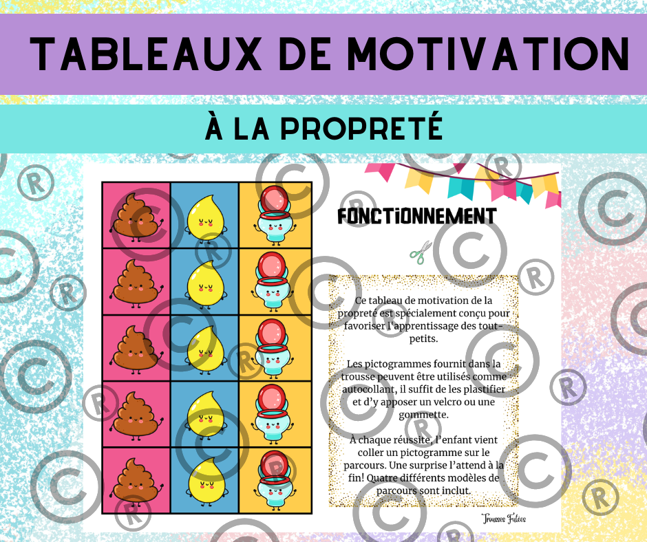 Tableaux de motivation - la propreté