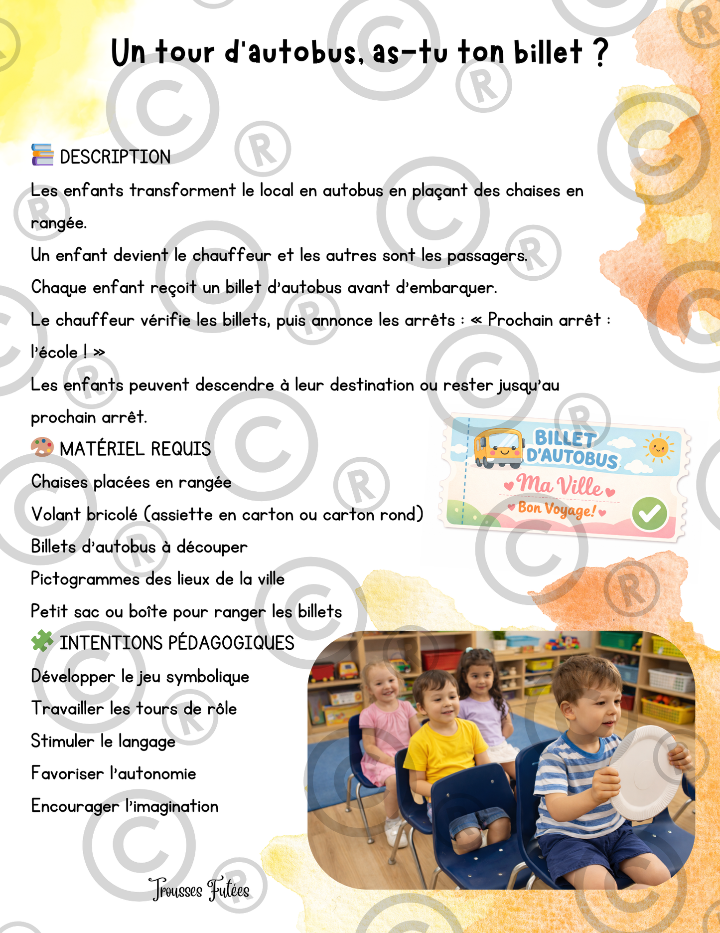 Trousse éducative La Ville PDF - Activités préscolaire/maternelle