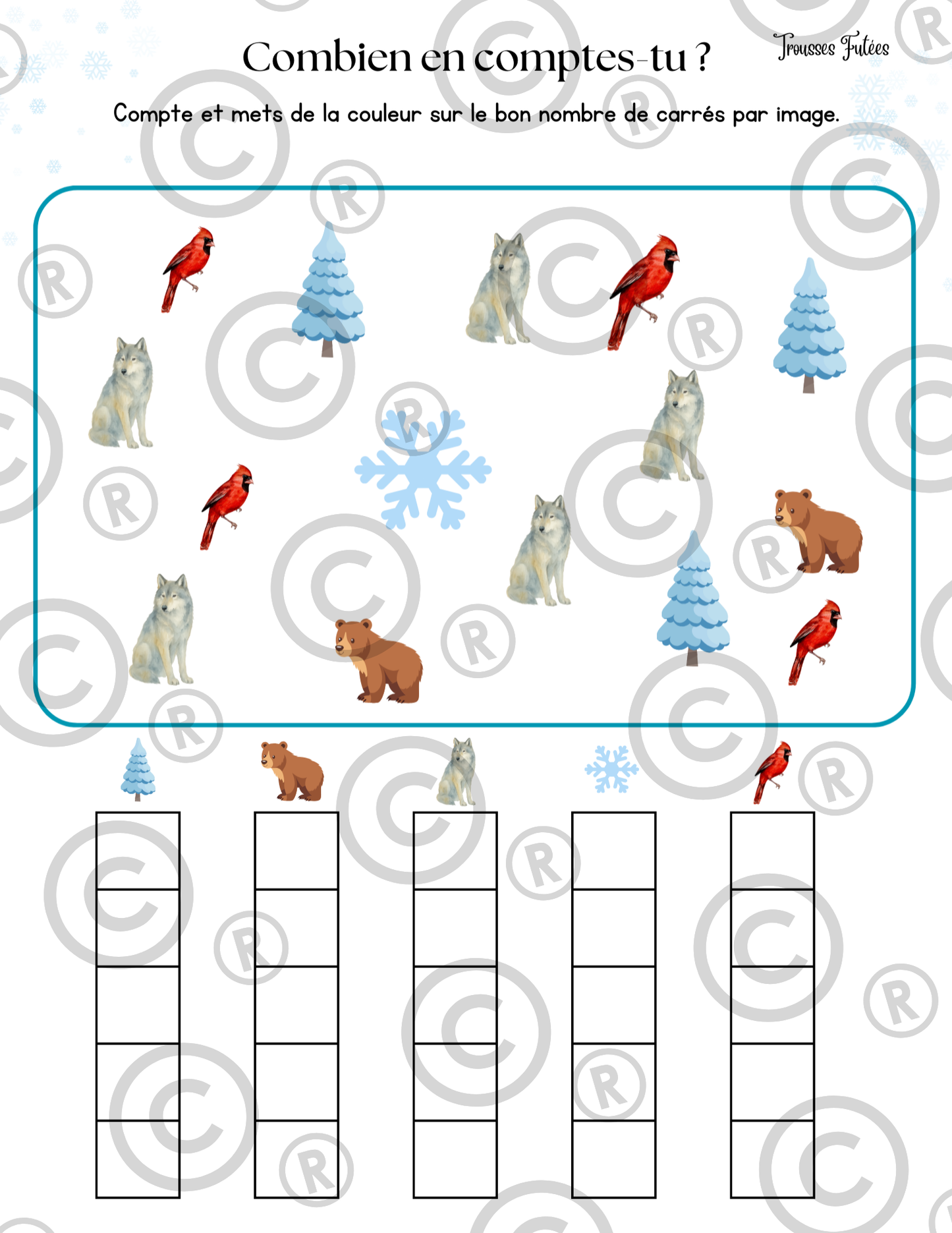 Trousse éducative La Forêt en Hiver PDF - Activités imprimables 1-6 ans