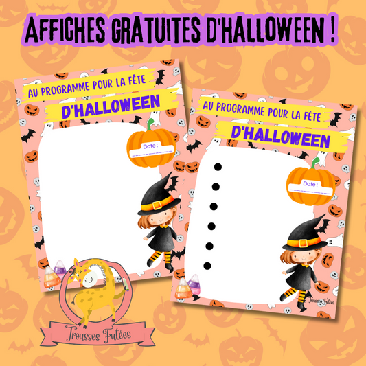 Affiches gratuites : programmation d’Halloween