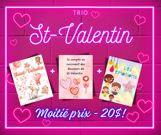 Trio Trousses Éducatives Saint-Valentin PDF – Activités Préscolaire & Maternelle – Promotion 50 %