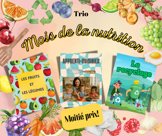 Trio Trousses Éducatives Nutrition PDF – Activités Préscolaire & Maternelle – Promotion 50 %